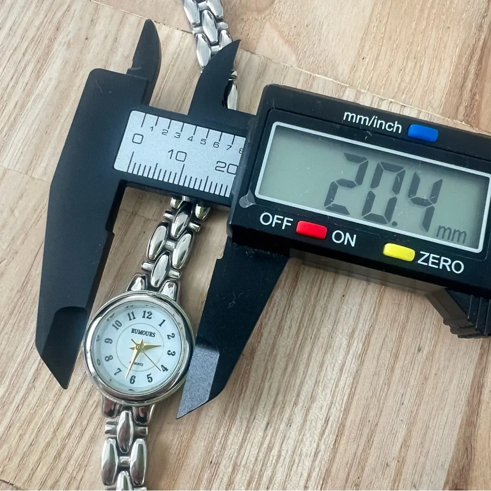 Rumours ladies dainty silver tone bracelet watch NEW BATTERY